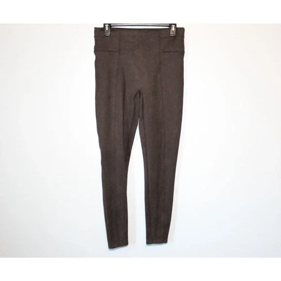 SPANX Faux Suede Leggings Chocolate Brown Pull On Women's Size Medium H14477 - Picture 7 of 15